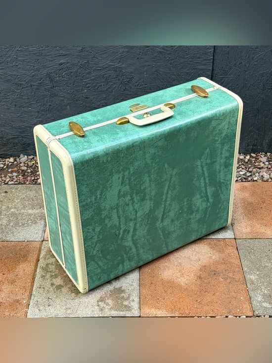 Samsonite Handbags - Vintage Samsonite Hardshell Suitcase 1950s Aqua/Teal/Turquoise VTG Retro Grandma
